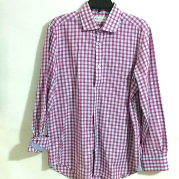 ROBERT GRAHAM GINGHAM BUTTON DOWN SHIRT - Picture 1 of 10